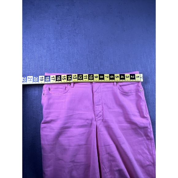 Judy Blue Jeans Women's 16W Garment Dyed Raw Hem Capris Hot Pink City Preppy - Picture 6 of 13